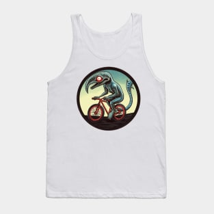 Humorous Cartoon Alien vs Predator Digital Design Tank Top